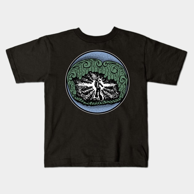 Diver sea weed kelp Kids T-Shirt by Redmanrooster